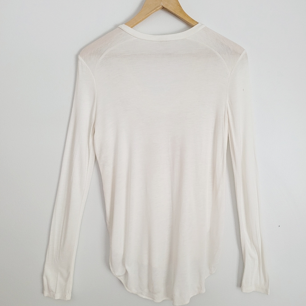 Wilfred | Cream Crochet Lace High Low V Neck Tunic Blouse - XS - Picture 9 of 13